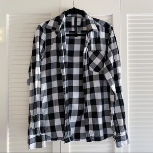 Black and White Plaid Flannel